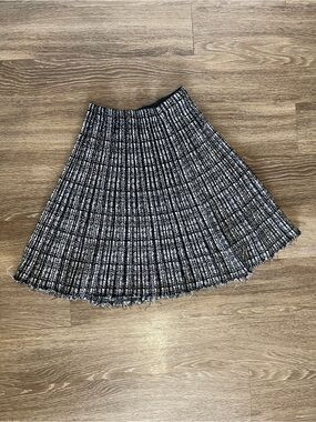 Milano Black & White Tweed Circle Skirt